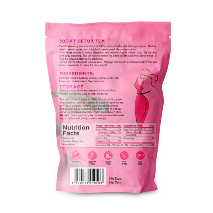 30 Days Detox Tea (Peach Flavor) 30 Bags/Bag - Image 3