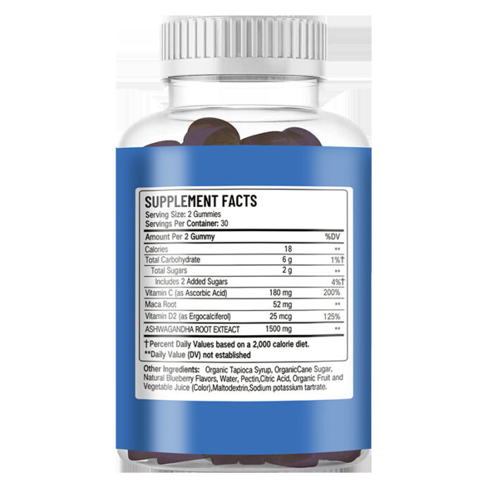 Ashwagandha Gummies 60 Tablets/Bottle - Image 4