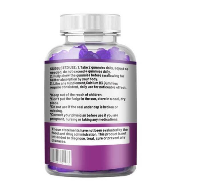 Calcium D3 Gummies 60 Tablets/Bottle - Image 4