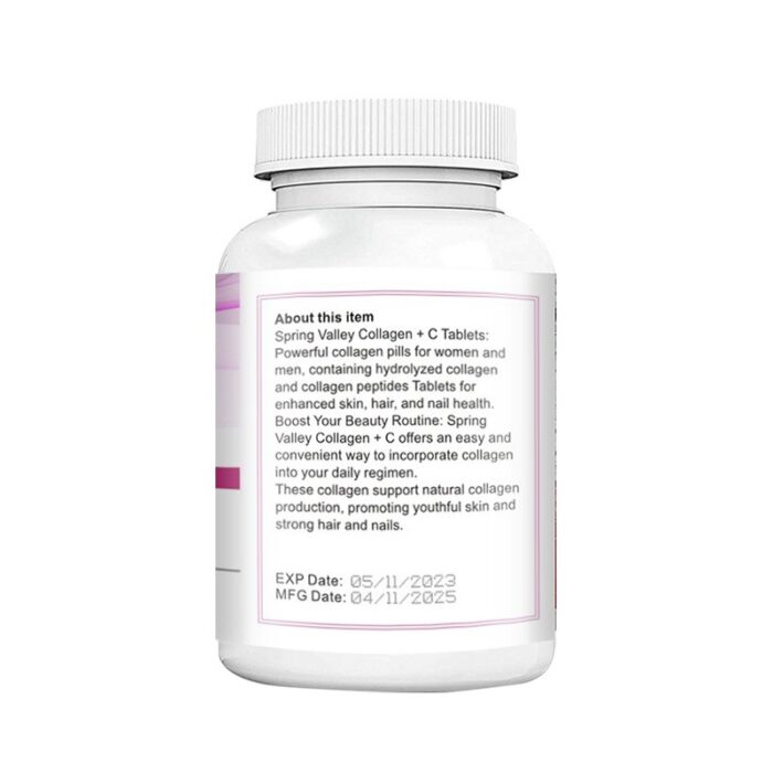 Collagen Vitamin C Tablets COLLAGEN VITAMIN C & BIOTION 60 Tablets/Bottle - Image 6