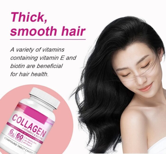 Collagen Vitamin C Tablets COLLAGEN VITAMIN C & BIOTION 60 Tablets/Bottle - Image 2