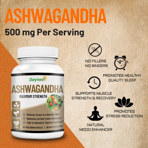 ASHWAGANDHA MAXIMUM STRENGTH Capsules 60/Bottle
