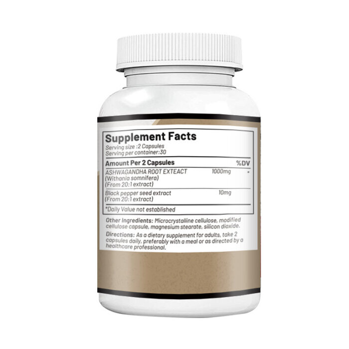 ASHWAGANDHA MAXIMUM STRENGTH Capsules 60/Bottle - Image 5