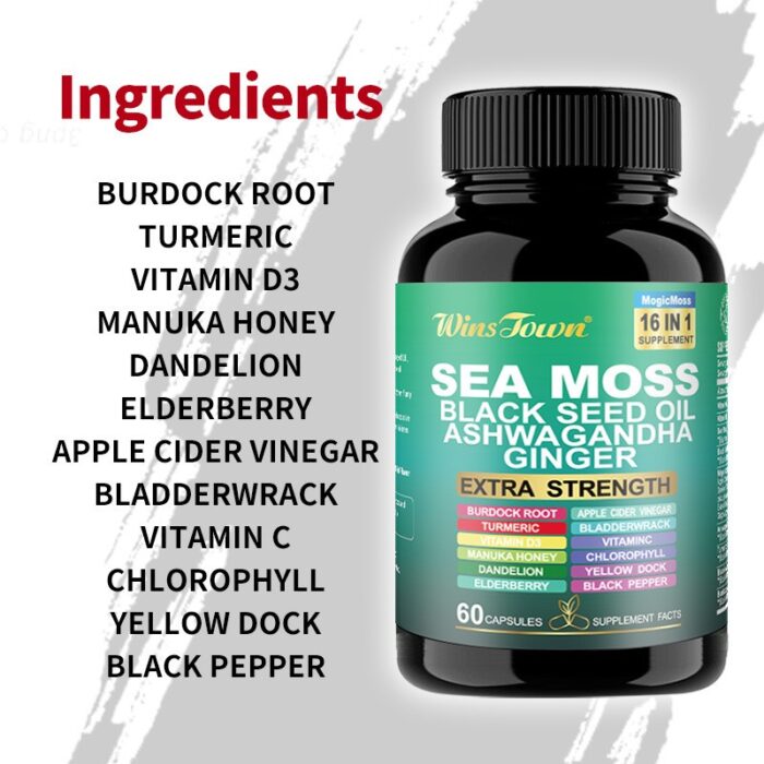 Xilaizhi Capsule Sea Moss Capsules 60/Bottle - Image 3