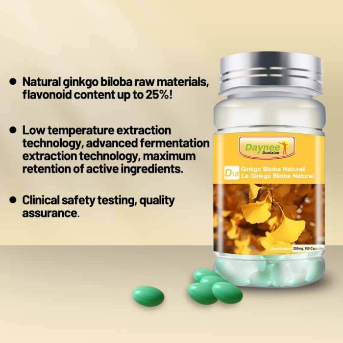 Ginkgo Biloba Naturall Soft Capsules 100 Tablets/Bottle - Image 4