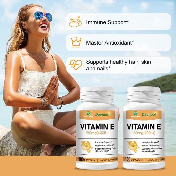 Vitamin E Softgel Capsules 100 Tablets/Bottle - Image 2