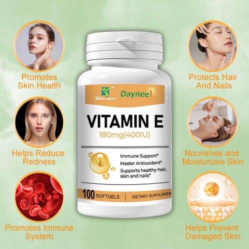 Vitamin E Softgel Capsules 100 Tablets/Bottle