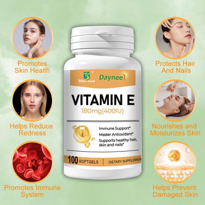 Vitamin E Softgel Capsules 100 Tablets/Bottle