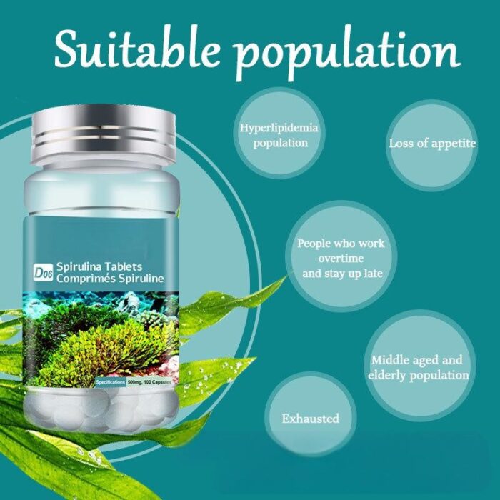 Spirulina Tablets 100 Tablets/Bottle - Image 5