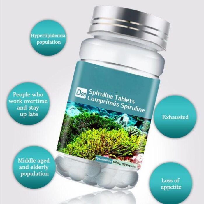 Spirulina Tablets 100 Tablets/Bottle - Image 2