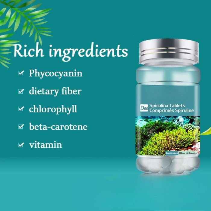 Spirulina Tablets 100 Tablets/Bottle - Image 3