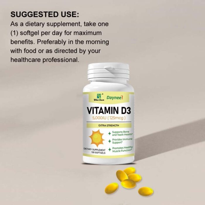 Vitamin D 3 100 Tablets/Bottle - Image 4
