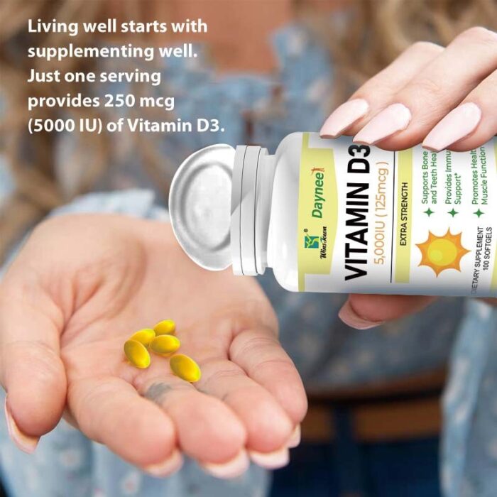 Vitamin D 3 100 Tablets/Bottle - Image 2