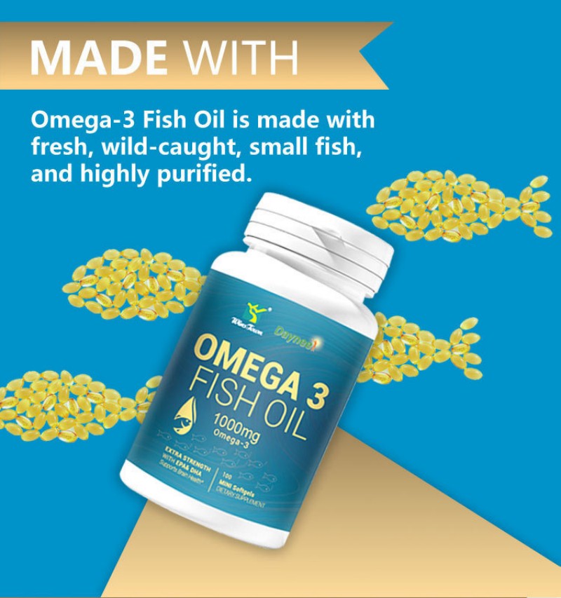 Omega 3 Fish Oil Softgels Capsules 100 Tablets/Bottle