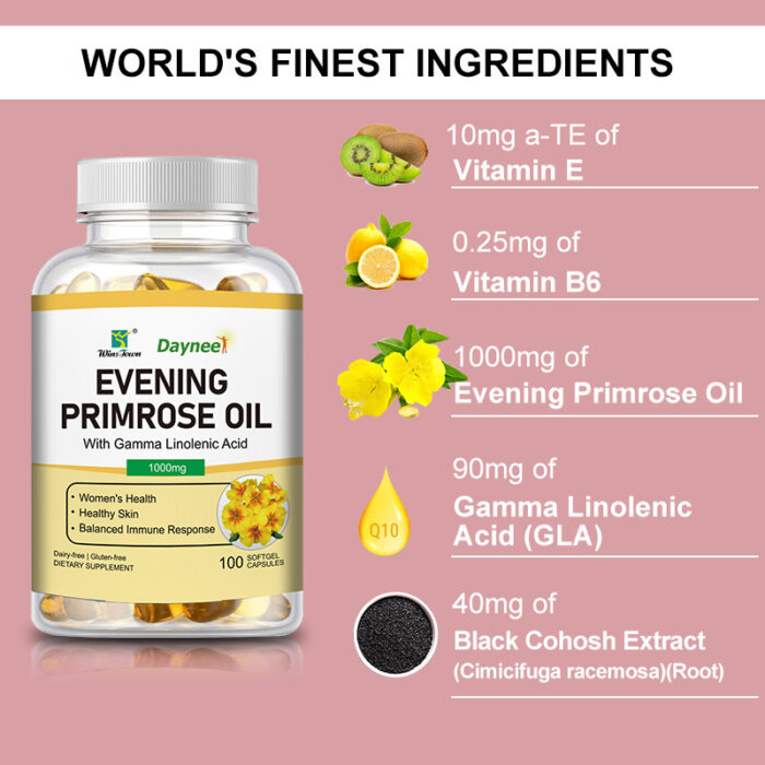 Evening Primrose Oil Soft Capsule 100 Tablets/Bottle - Image 3