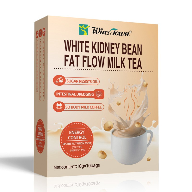 WHITE KIDNEY Bean Fat Flow Milk Tea 10 Pack/Box